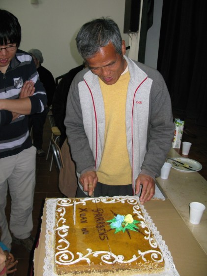 O bolo de aniversário